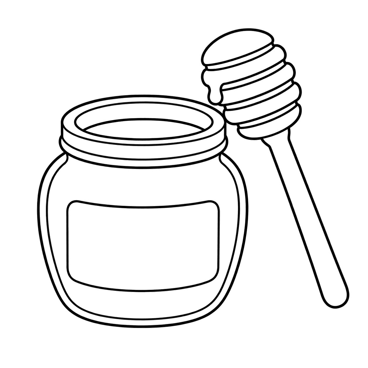 はちみつのぬり絵用線画