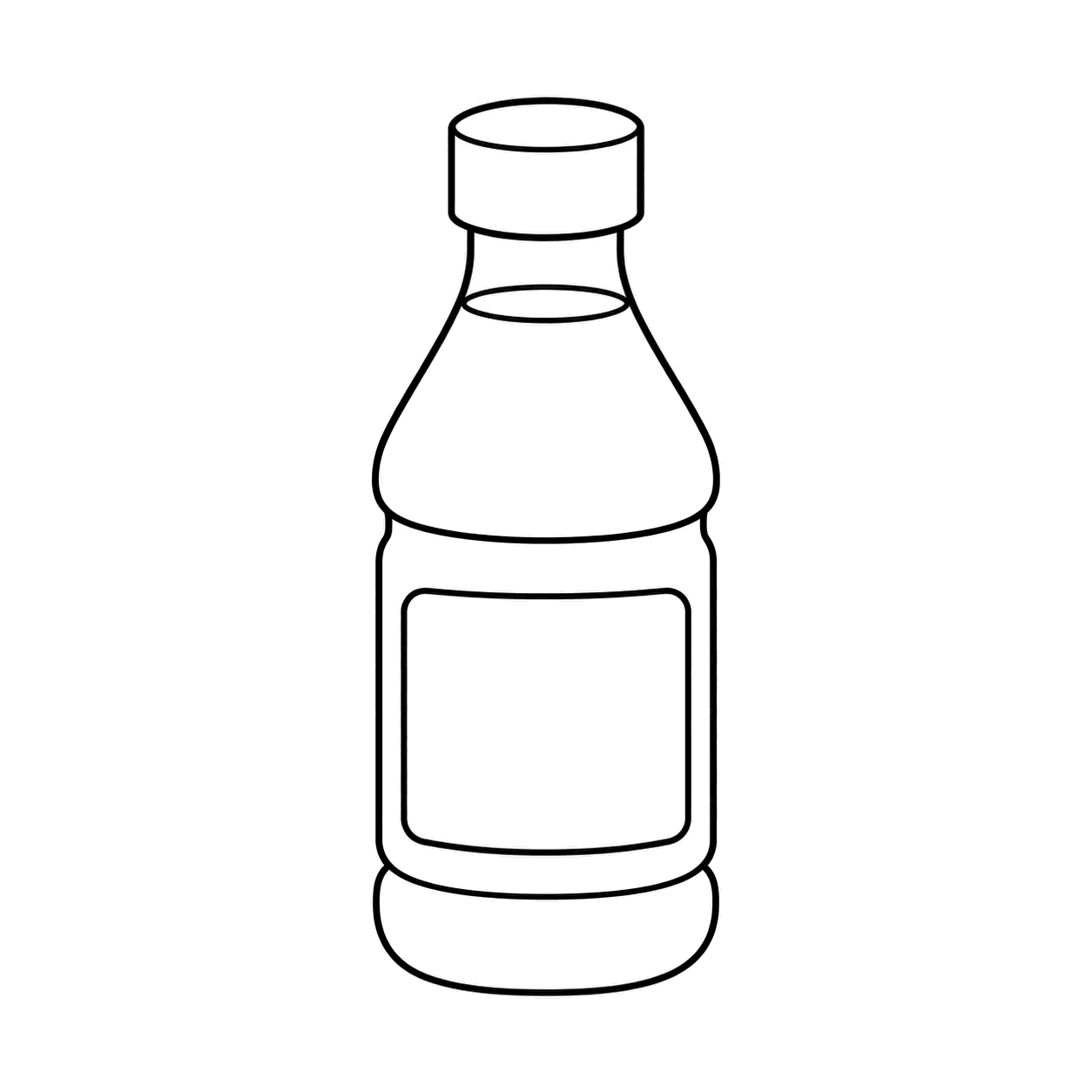 みりん風ボトルのぬりえ用線画