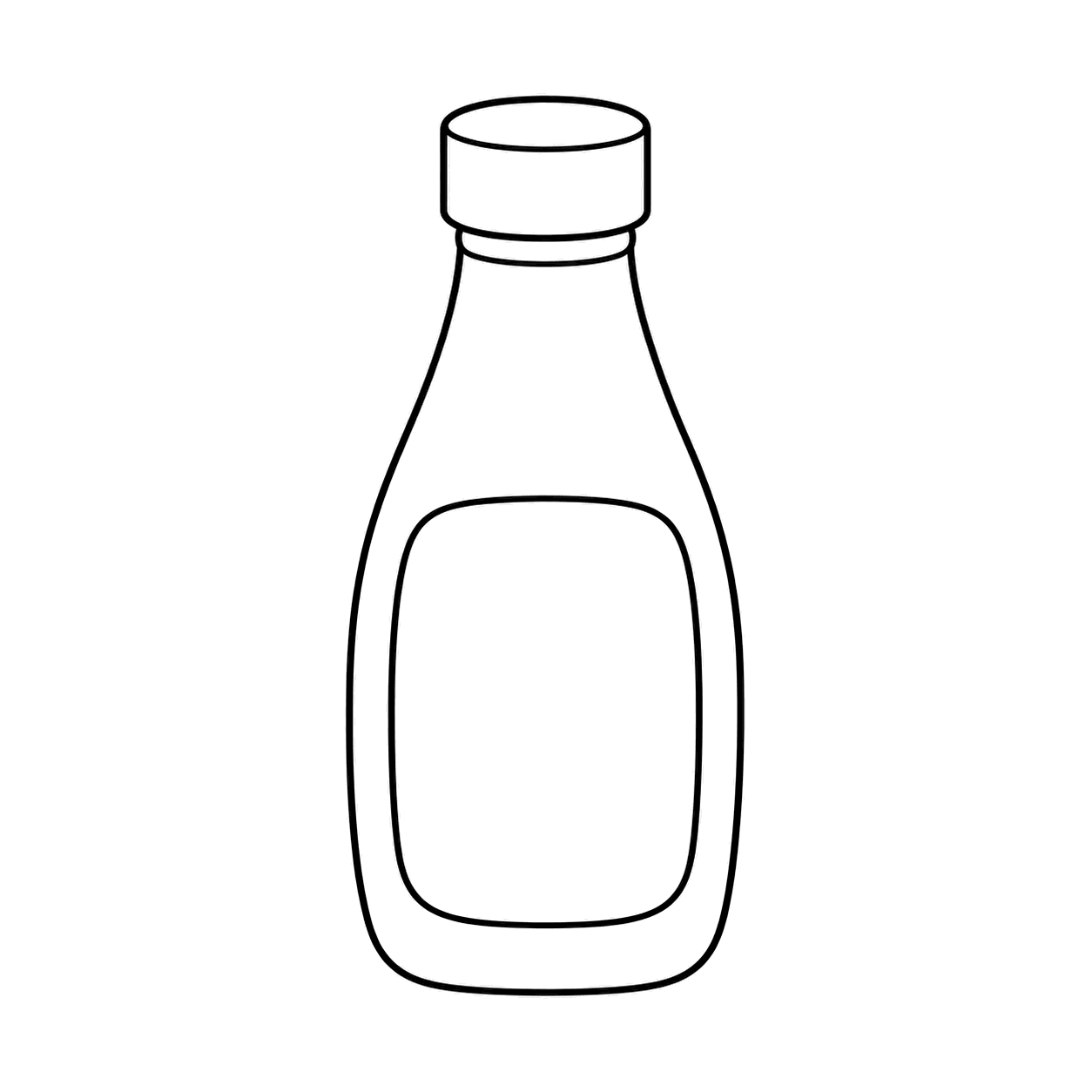 料理酒風ボトルのぬりえ用線画