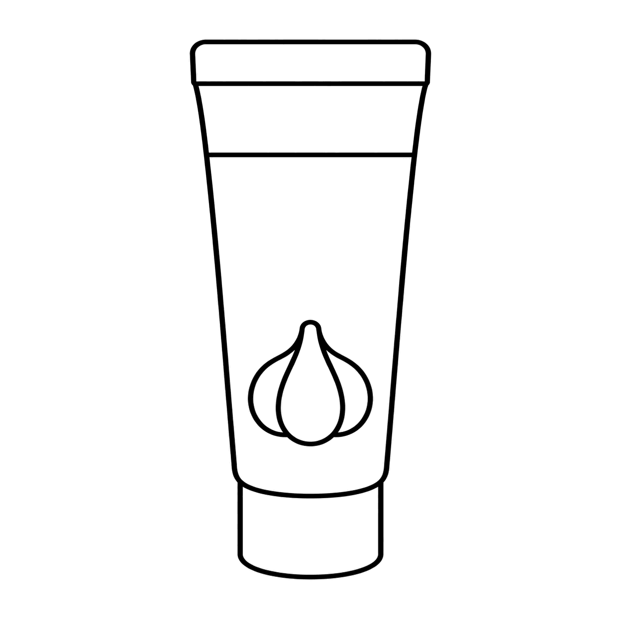 にんにくチューブのぬり絵用線画