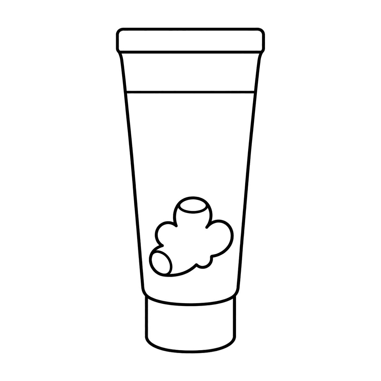 しょうがチューブのぬり絵用線画