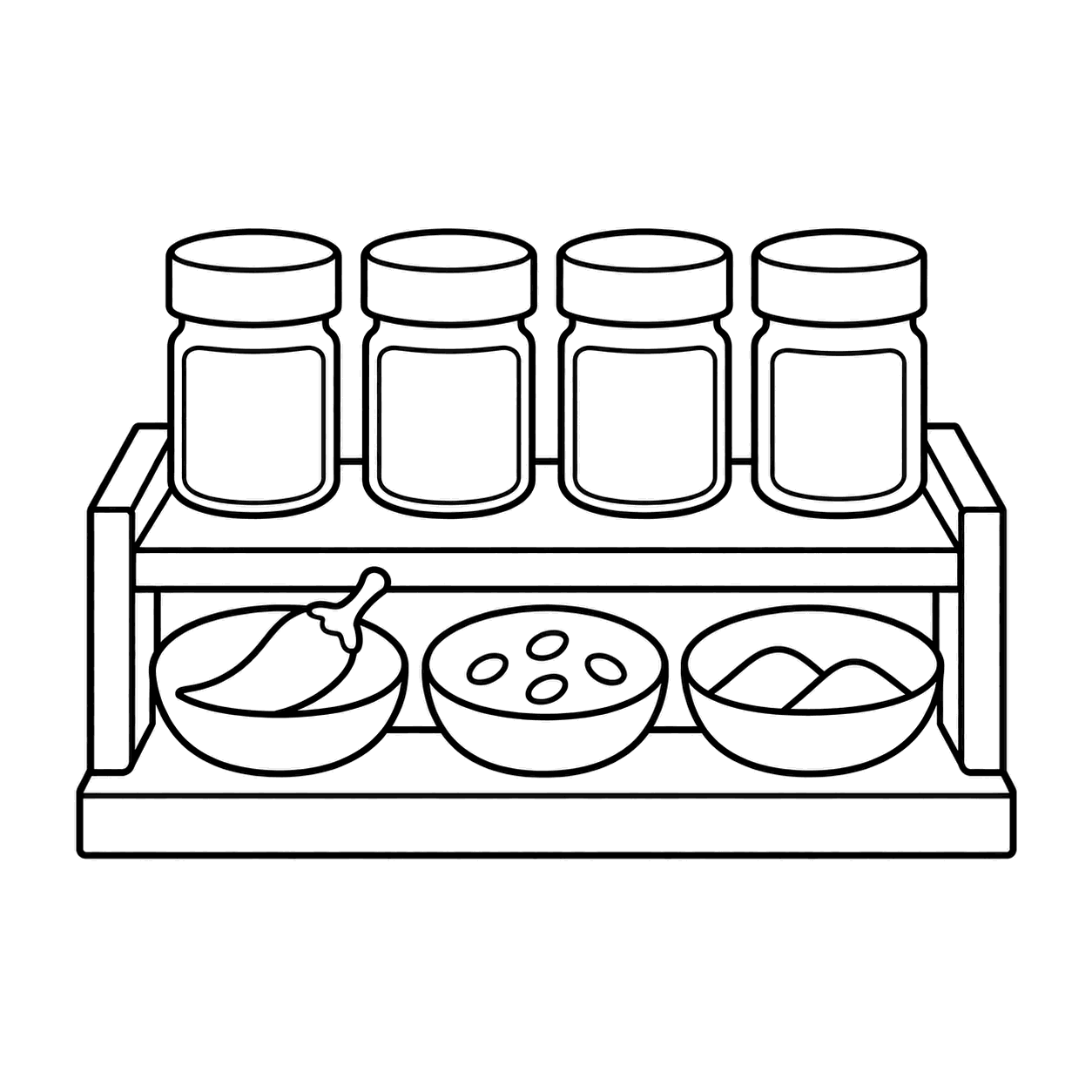 スパイスラックのぬり絵用線画
