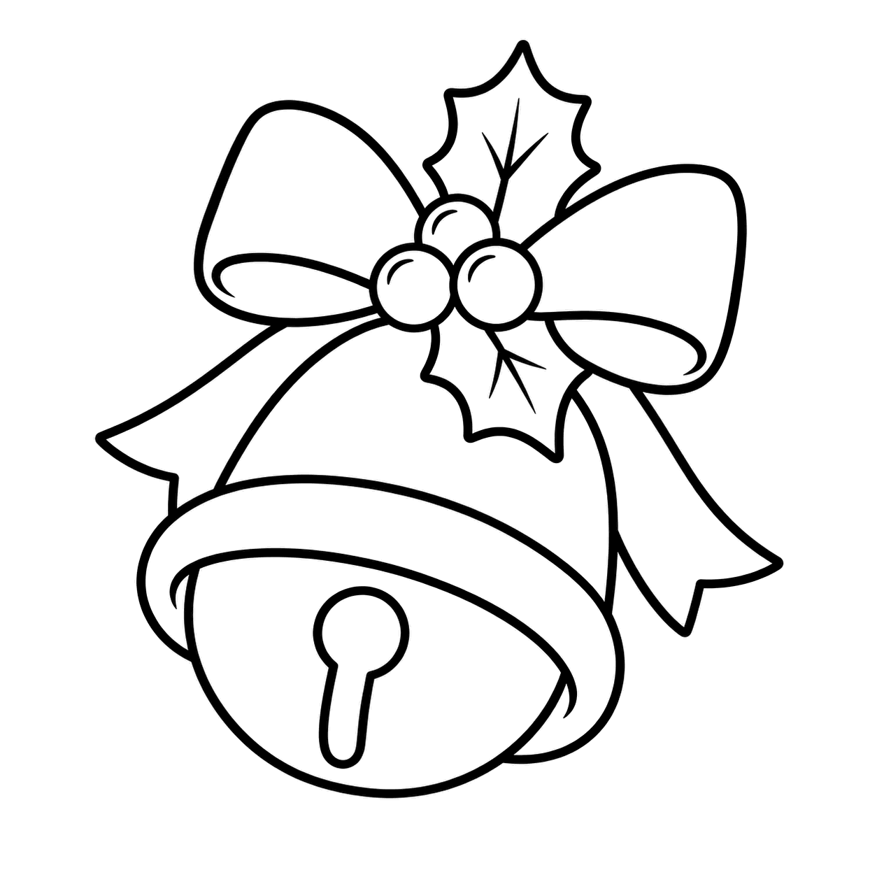 そりの鈴のぬりえ用線画