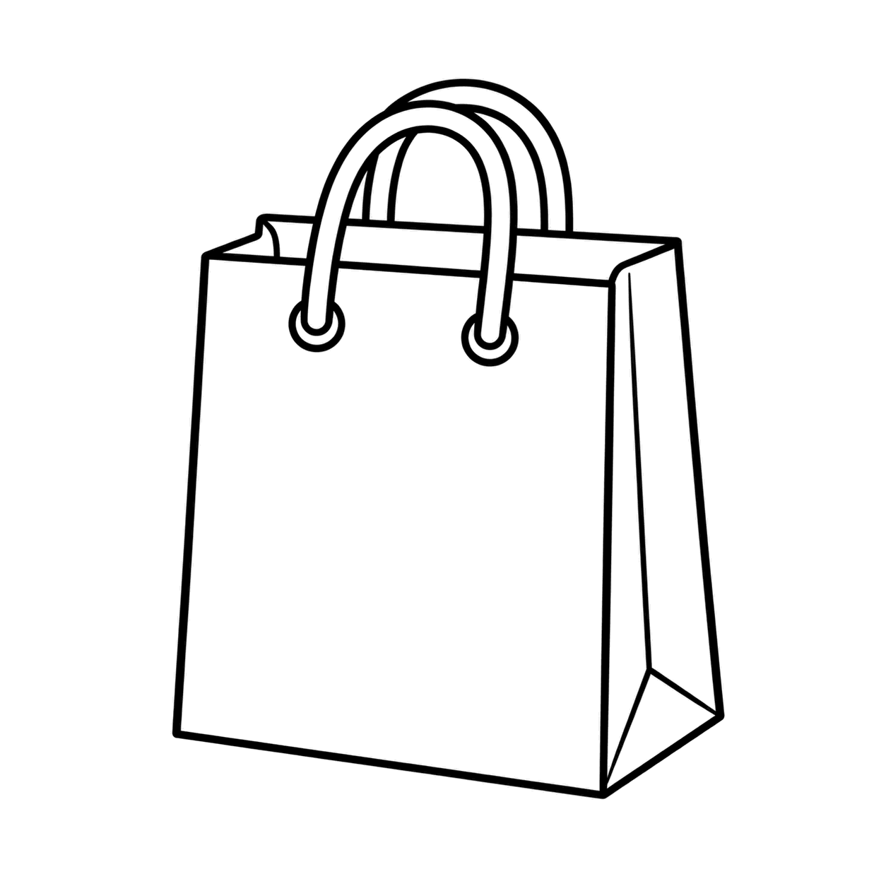 百貨店紙袋のぬりえ用線画