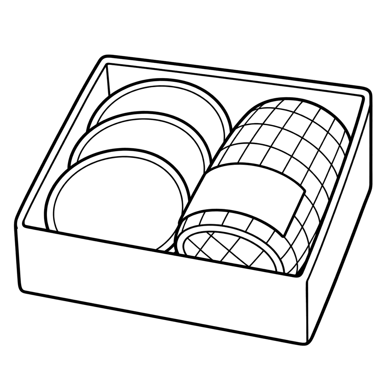 ハムギフトのぬり絵用線画