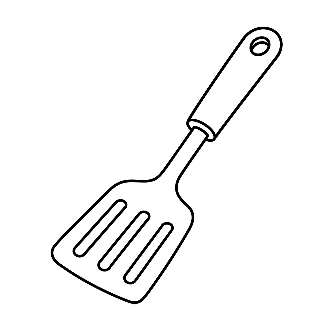 フライ返しのぬりえ用線画