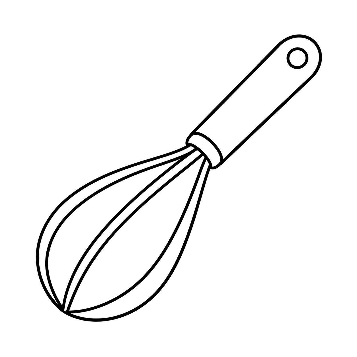 泡立て器のぬりえ用線画