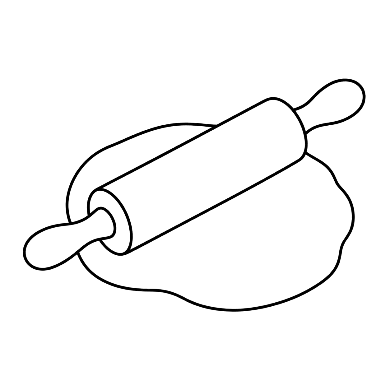 めん棒のぬりえ用線画