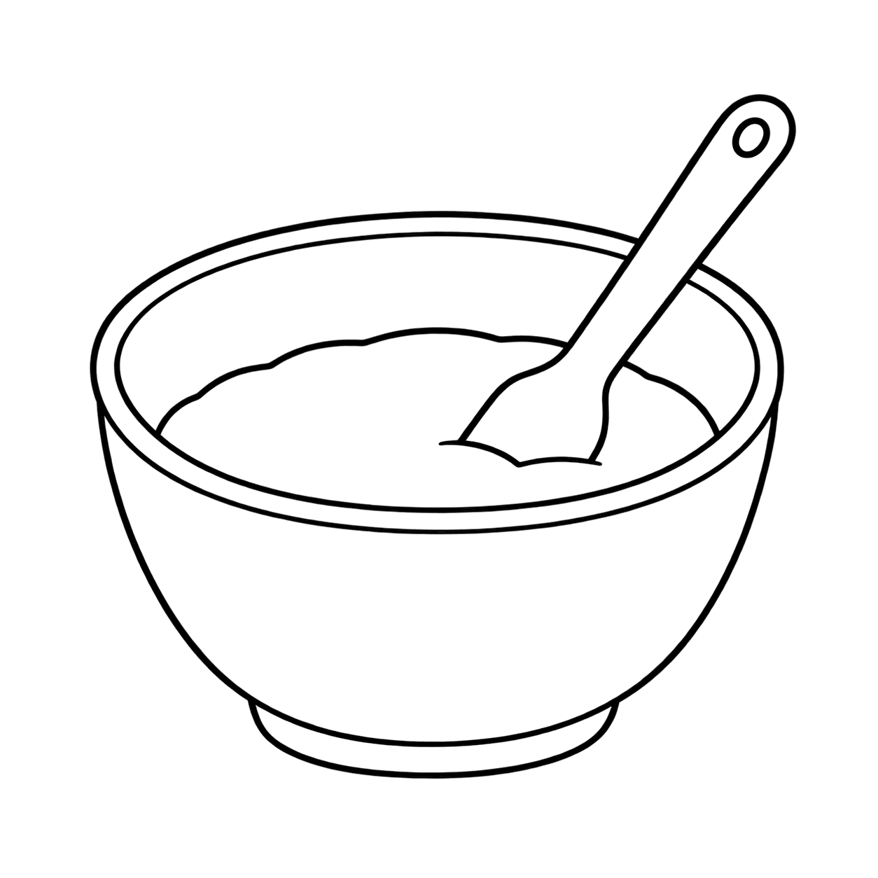 ボウルのぬりえ用線画