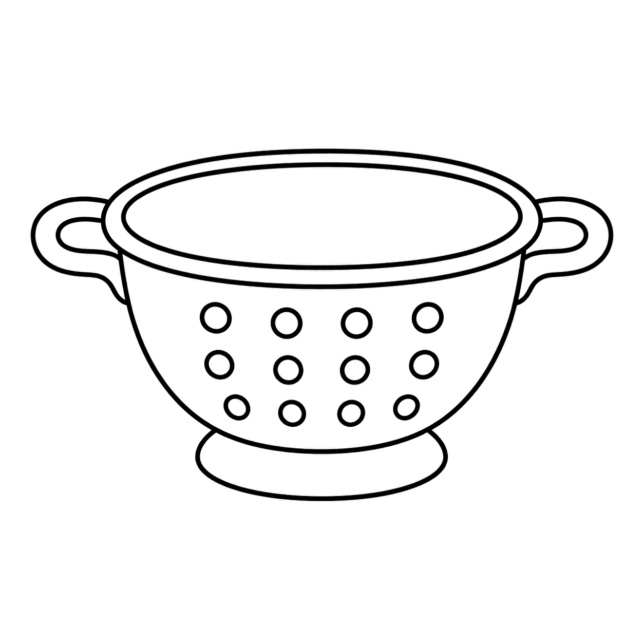 ざるのぬりえ用線画