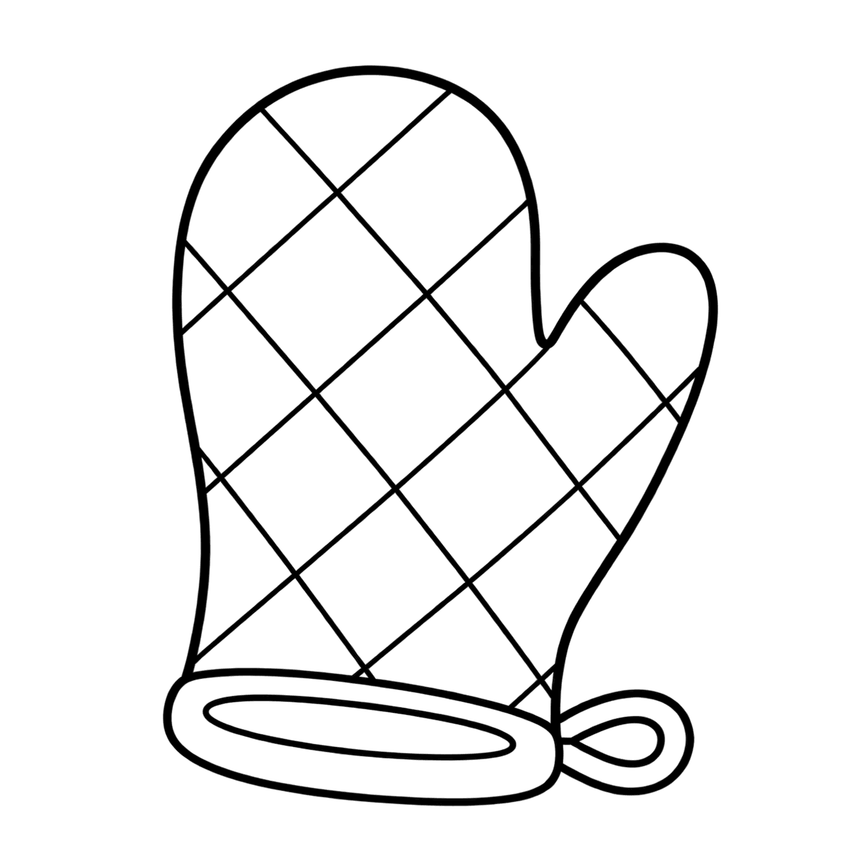 ミトンのぬりえ用線画