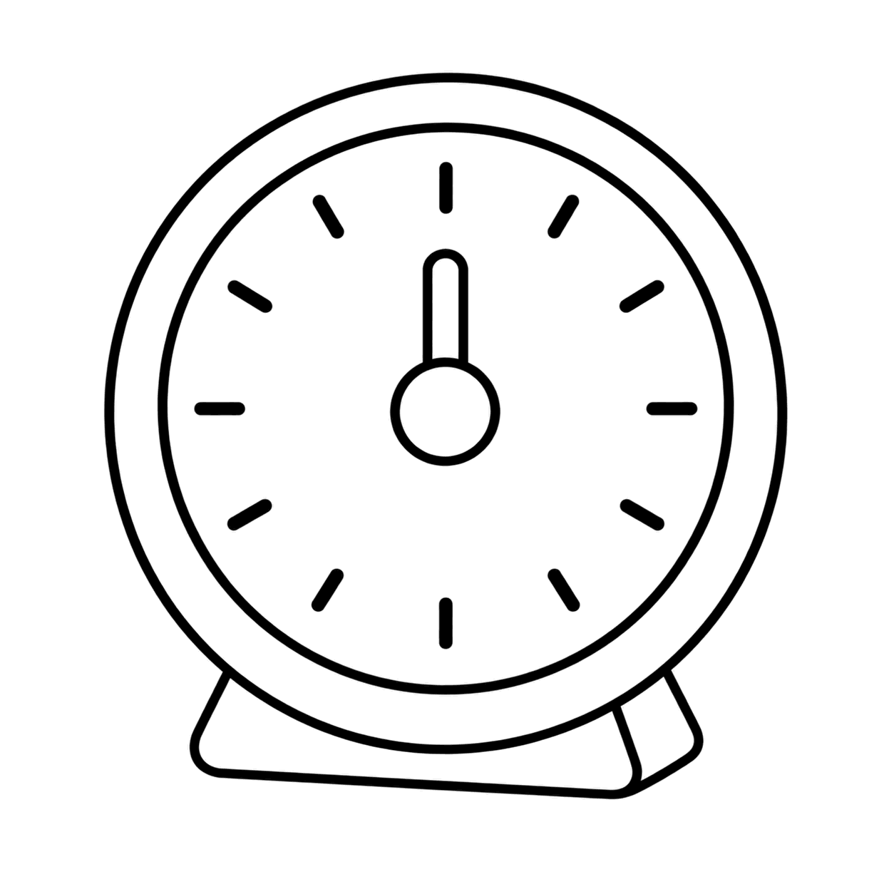 キッチンタイマーのぬりえ用線画