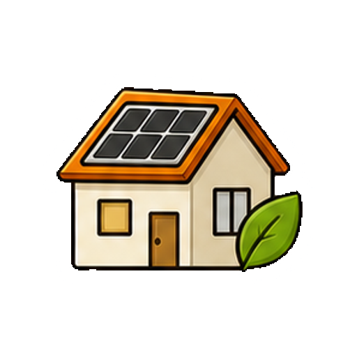 文字やロゴがない省エネ住宅のアイコン