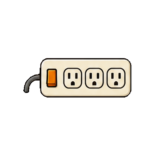文字やロゴがない電源タップのアイコン