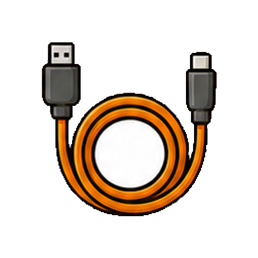 文字やロゴがない充電ケーブルのアイコン