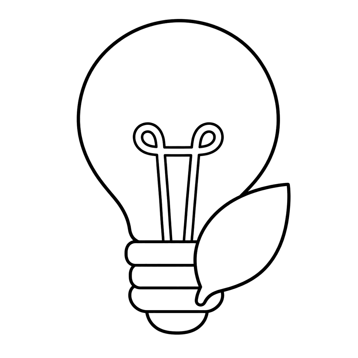 電球のぬりえ用線画（電気・節電のぬりえ14枚とアイコン16個）