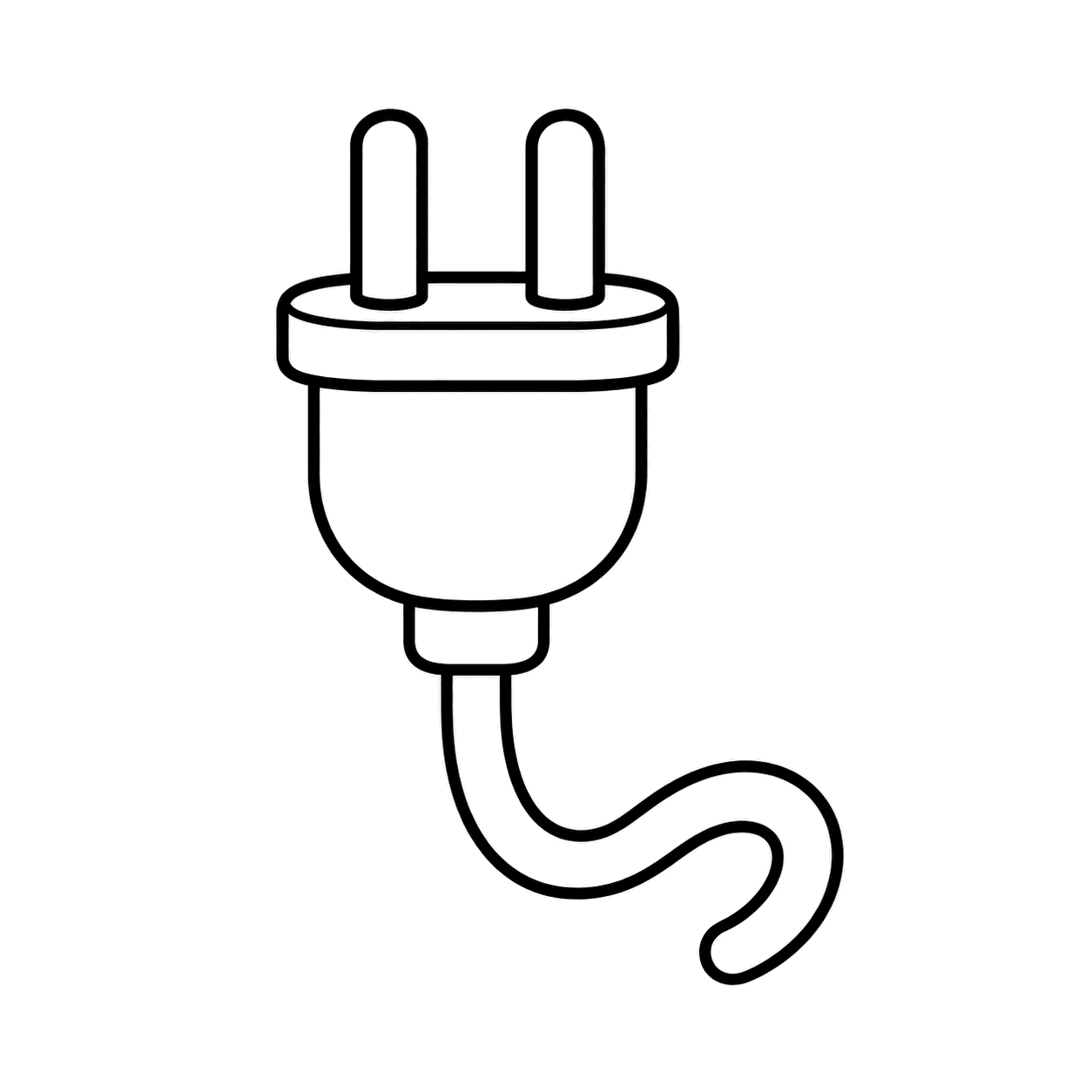電源プラグのぬりえ用線画