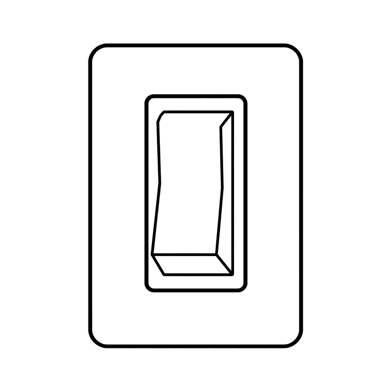 照明スイッチのぬり絵用線画