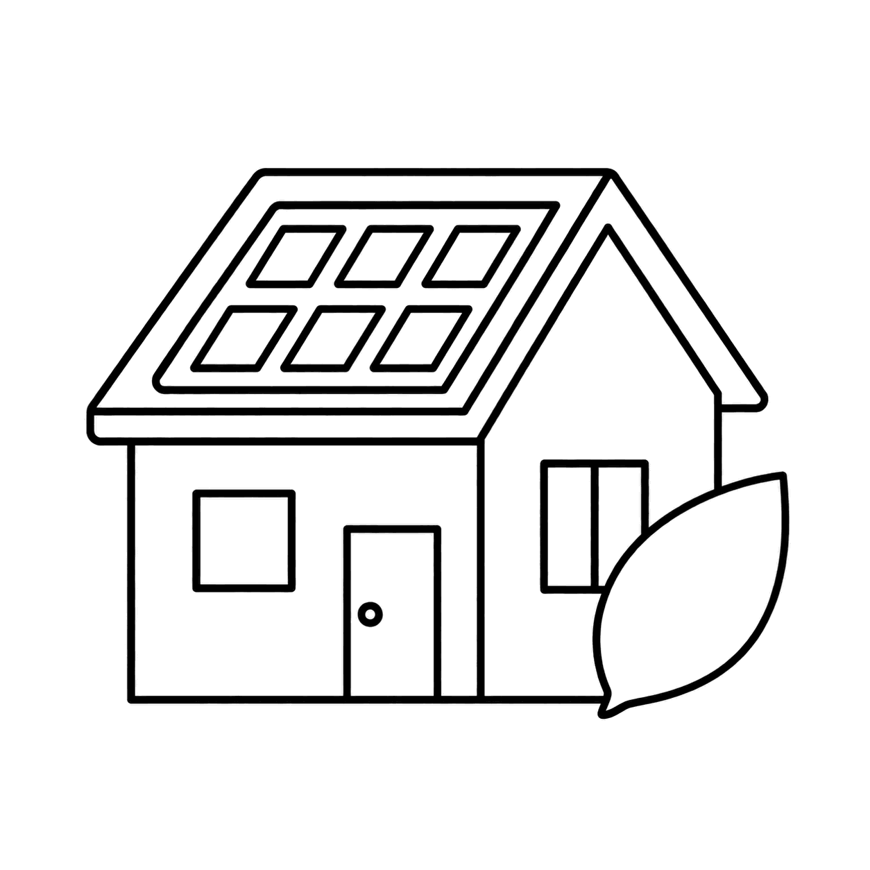 省エネ住宅のぬり絵用線画