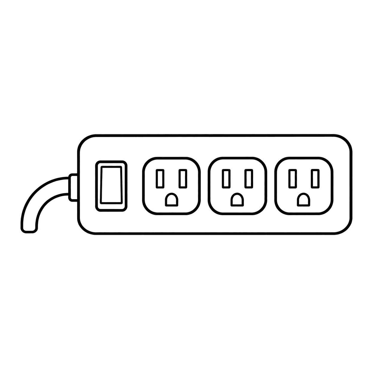 電源タップのぬり絵用線画