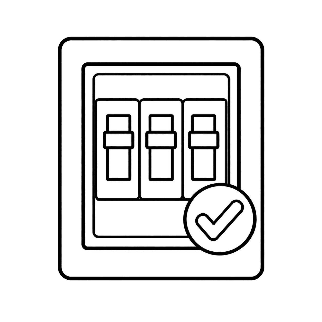 ブレーカーのぬり絵用線画