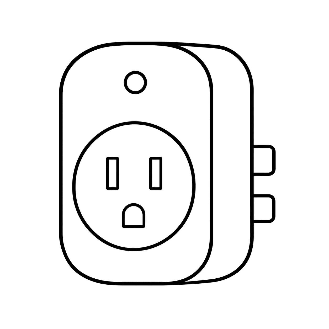 スマートプラグのぬり絵用線画