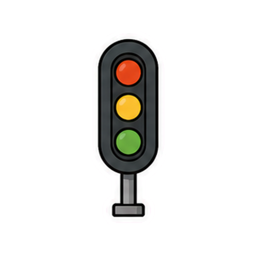 文字や番号がない鉄道信号アイコン