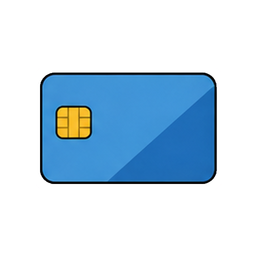 ブランド名や番号がないICカードアイコン