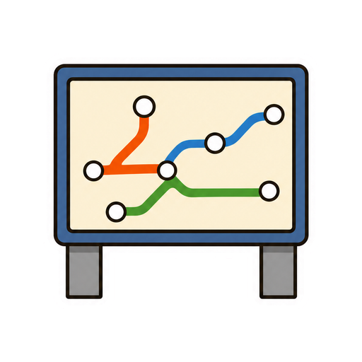 駅名や番号がない路線図ボードアイコン
