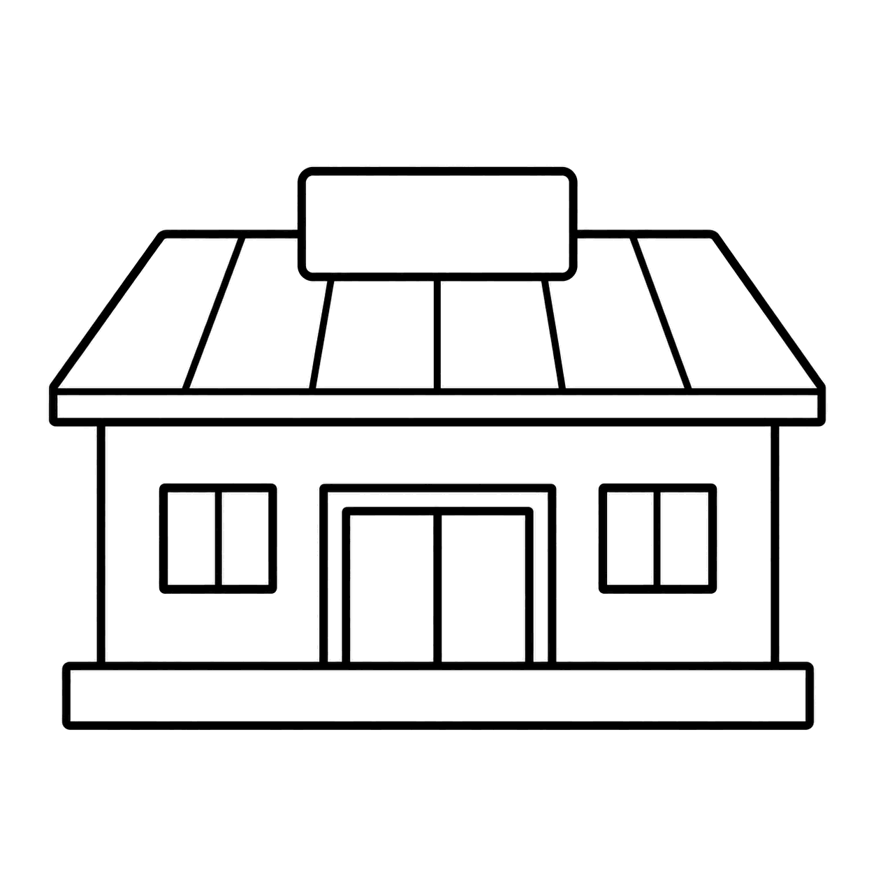 駅舎のぬり絵用線画