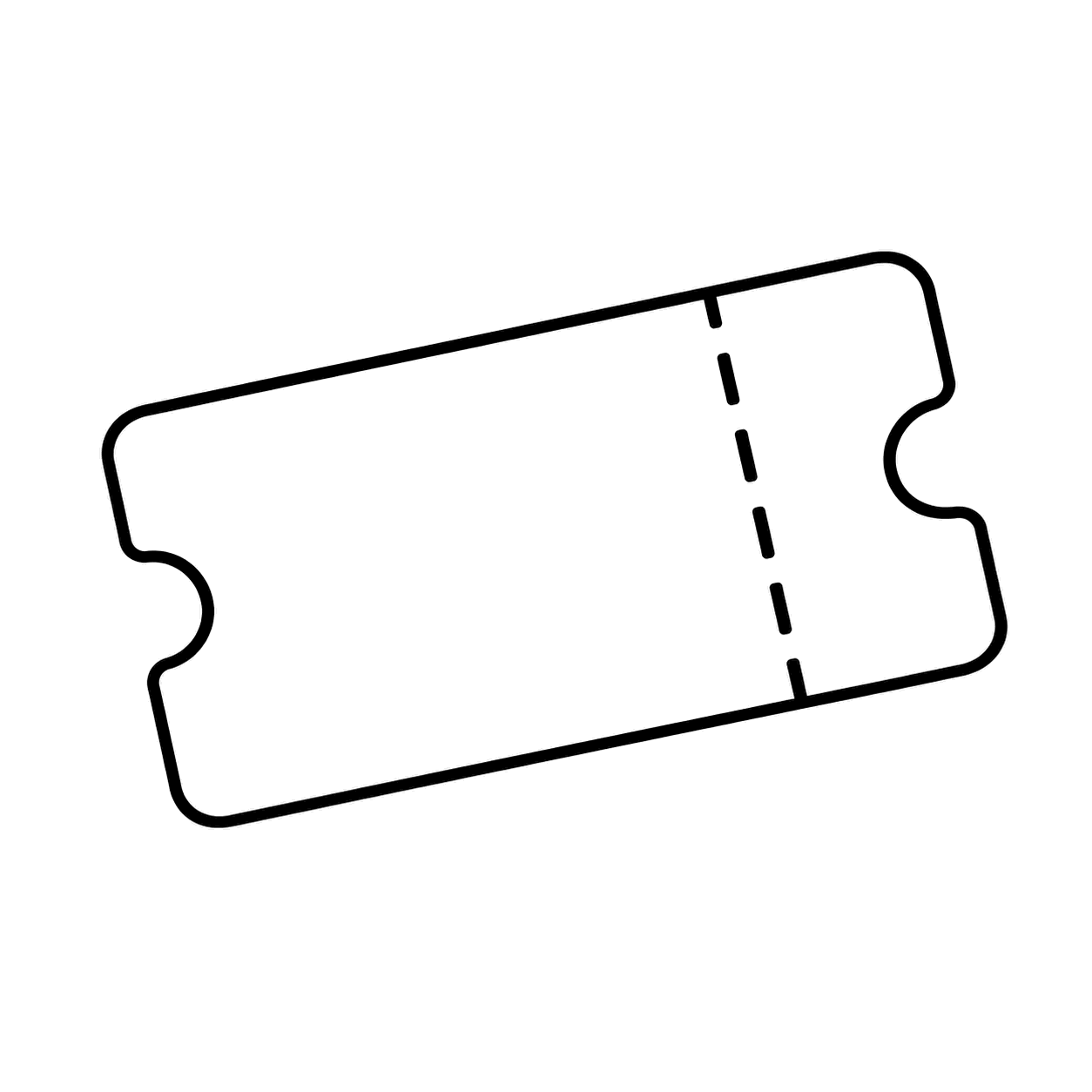 切符のぬりえ用線画