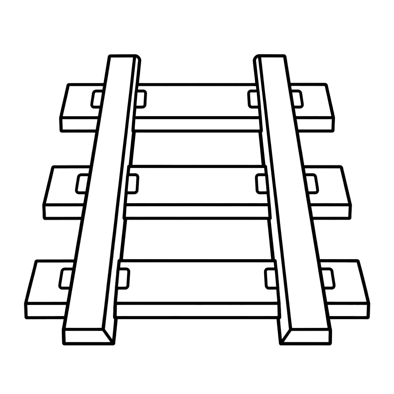 線路のぬり絵用線画