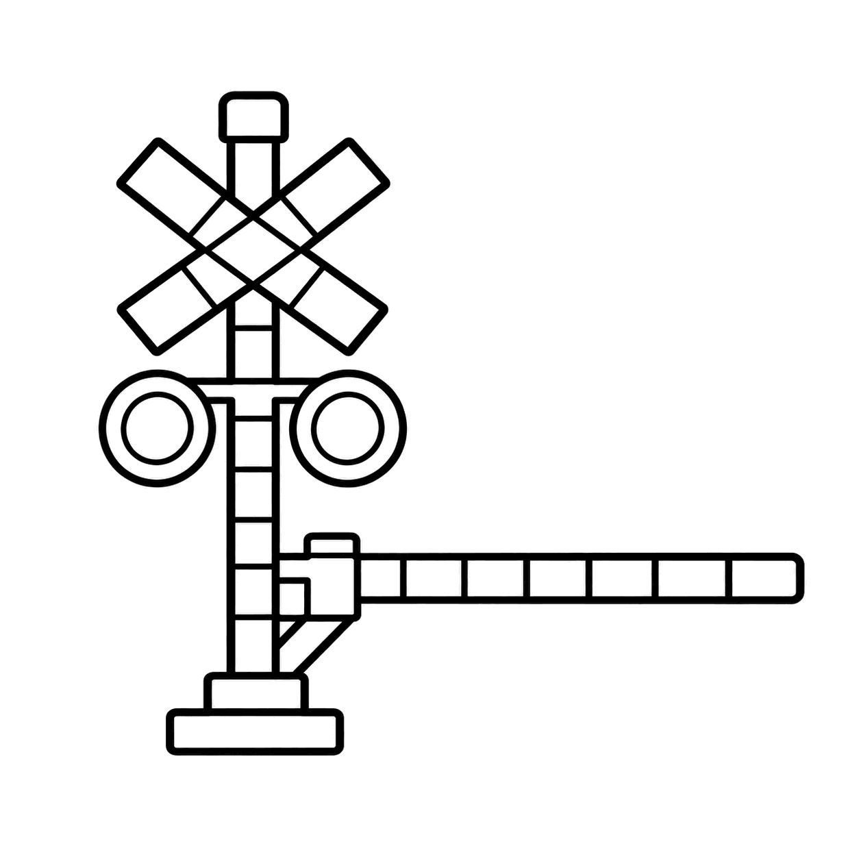 踏切のぬり絵用線画