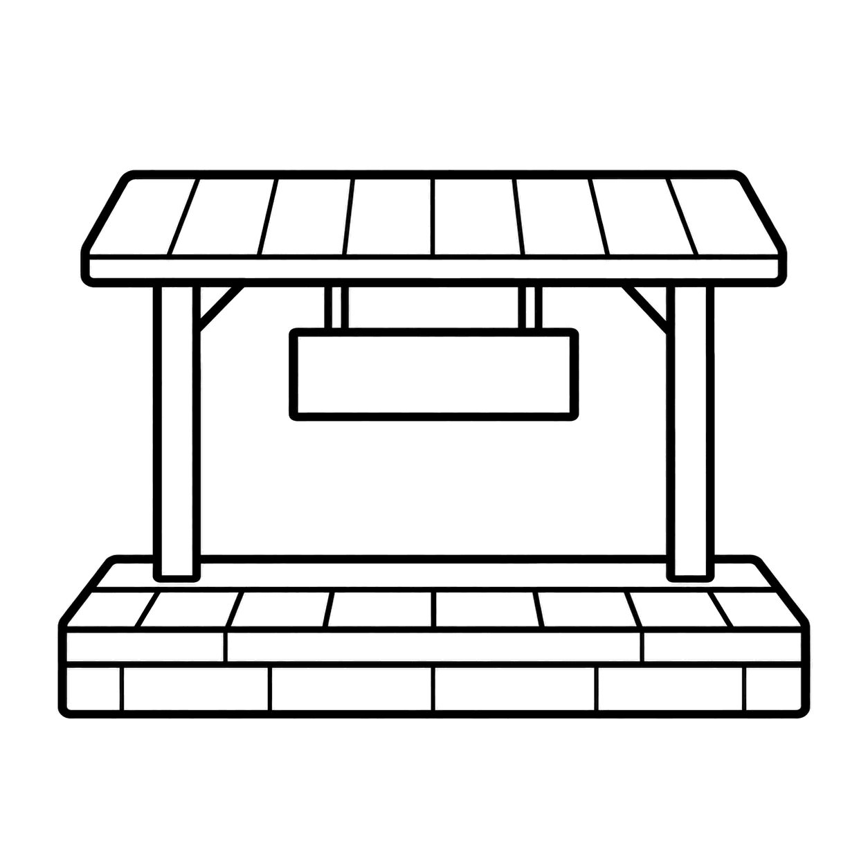 駅ホームのぬり絵用線画