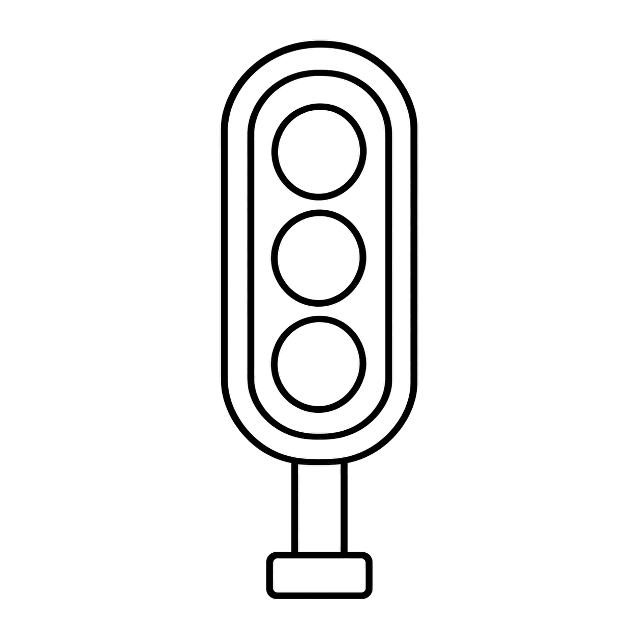 鉄道信号のぬりえ用線画
