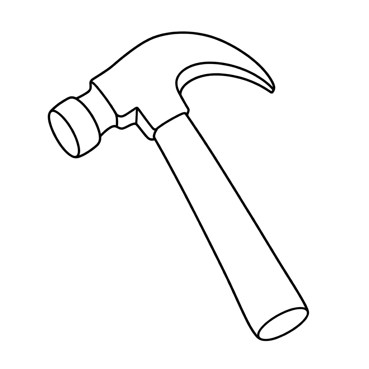 ハンマーのぬりえ用線画（DIY・工具のイラスト24個・ぬりえ21種類セット）