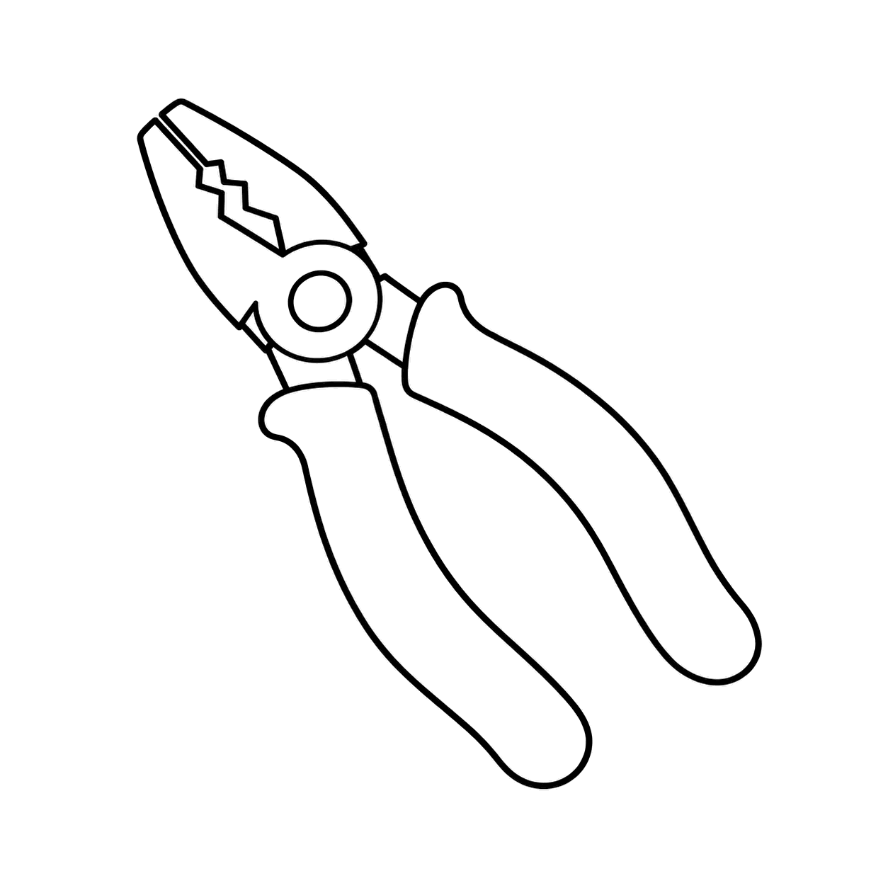 ペンチのぬり絵用線画