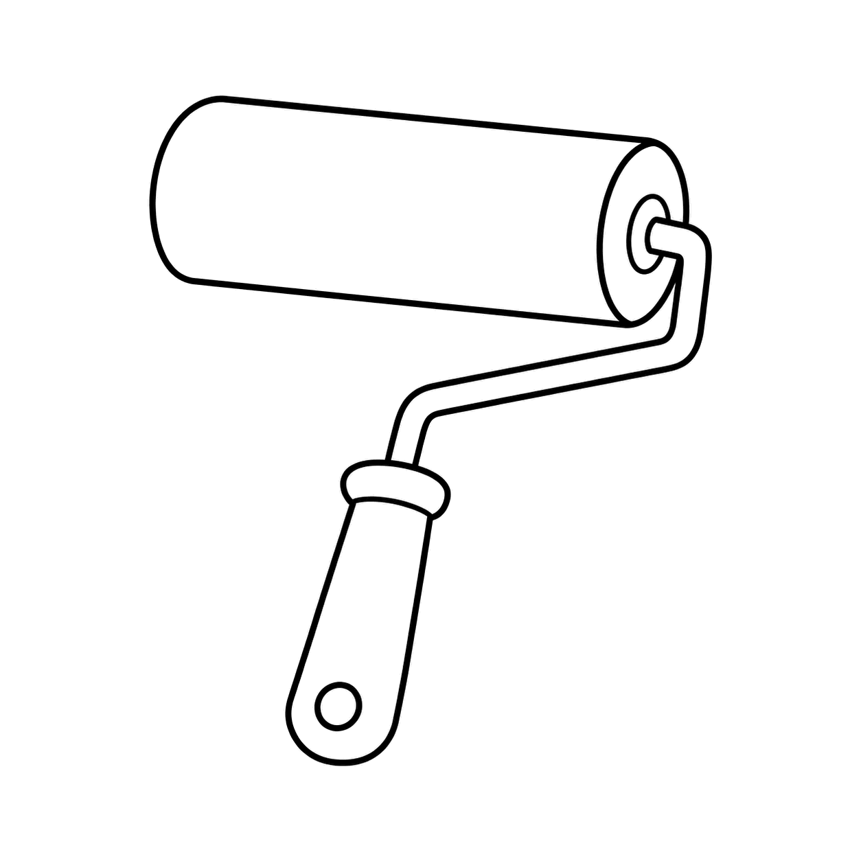 ペイントローラーのぬり絵用線画