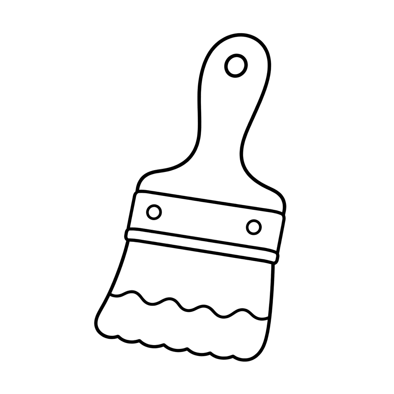 刷毛のぬり絵用線画