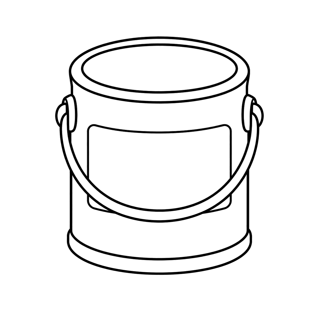 ペンキ缶のぬり絵用線画