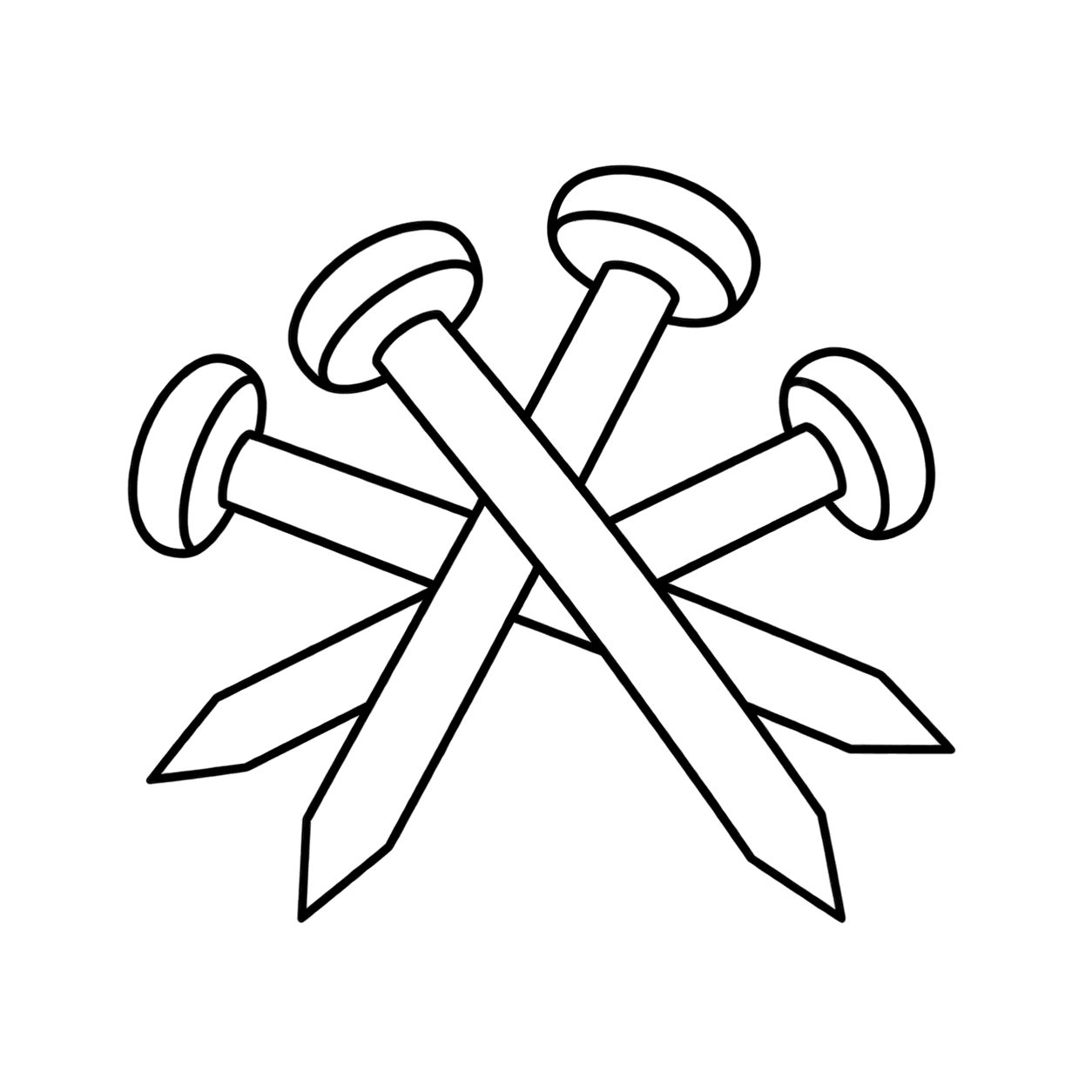 釘のぬり絵用線画