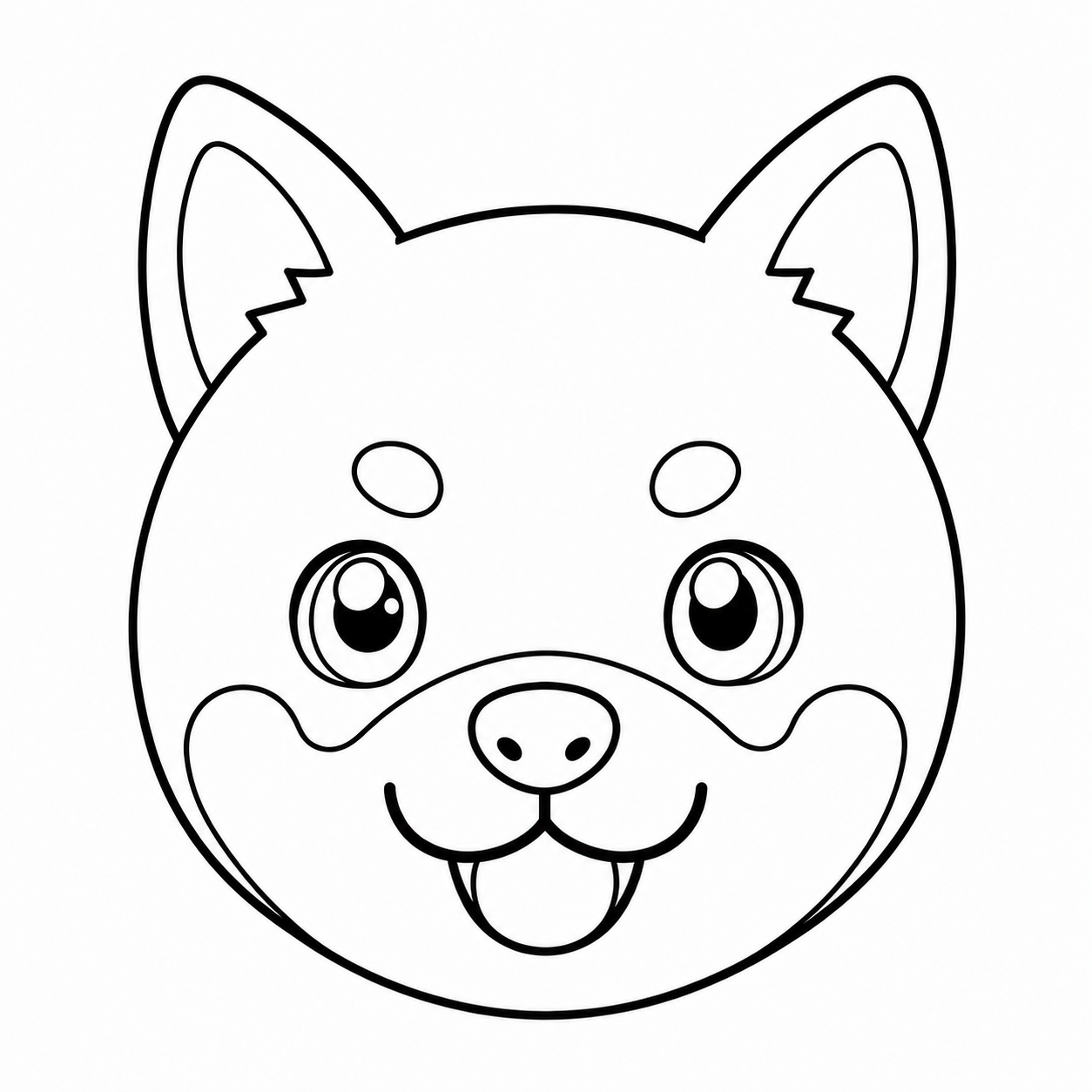 黒い犬のぬりえ用線画