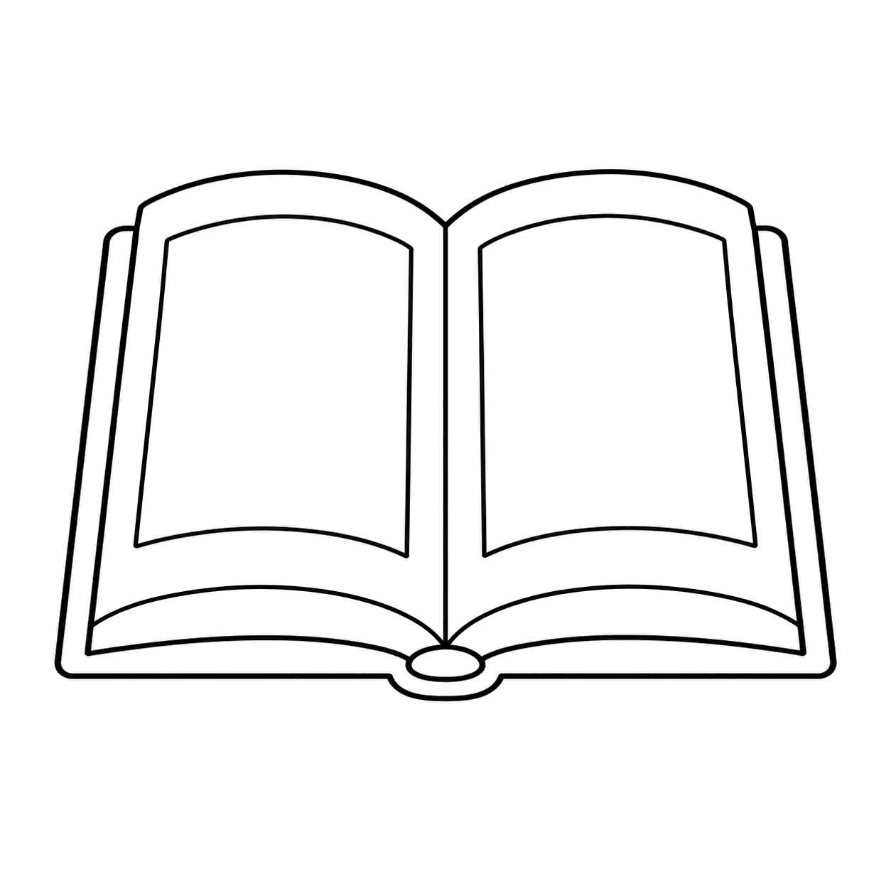 開いた本のぬりえ用線画（読書・図書館のイラスト・ぬり絵16枚）