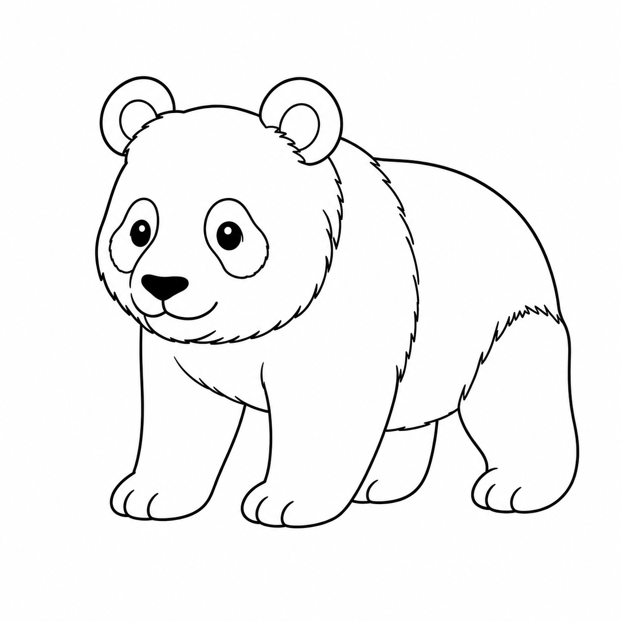 パンダのぬりえ用線画（動物園のイラスト・ぬり絵24枚）