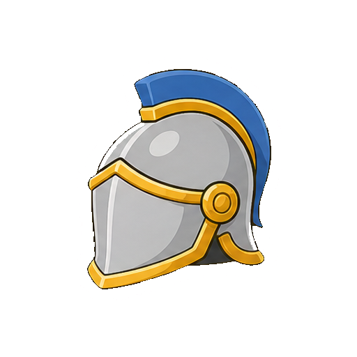 顔や文字がないファンタジーの兜アイコン