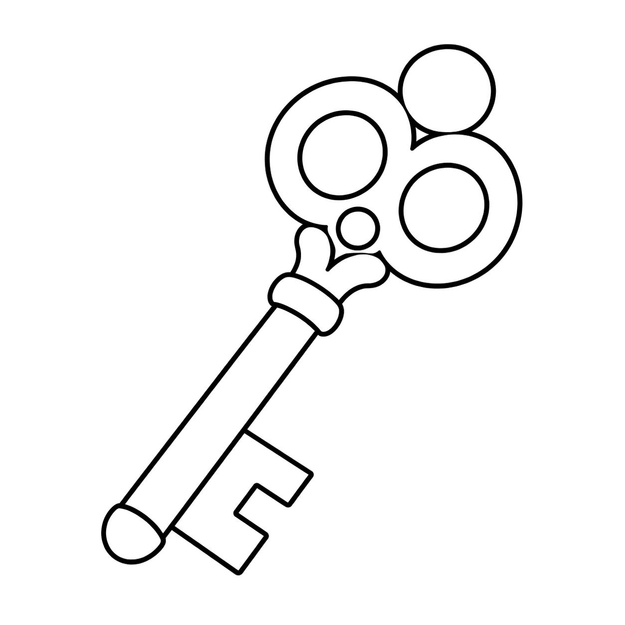 古い鍵のぬりえ用線画
