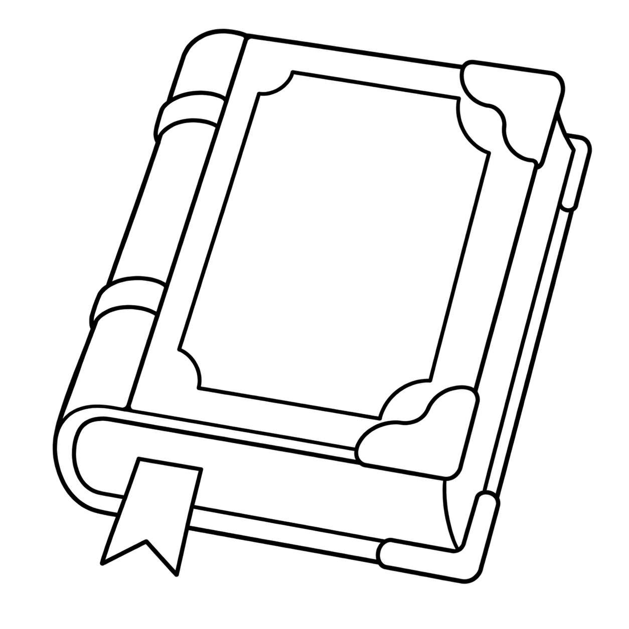 魔法書のぬりえ用線画