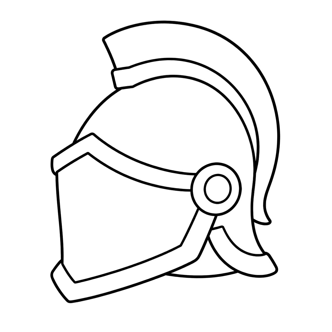 兜のぬりえ用線画