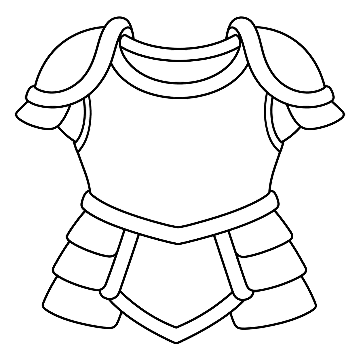鎧のぬりえ用線画