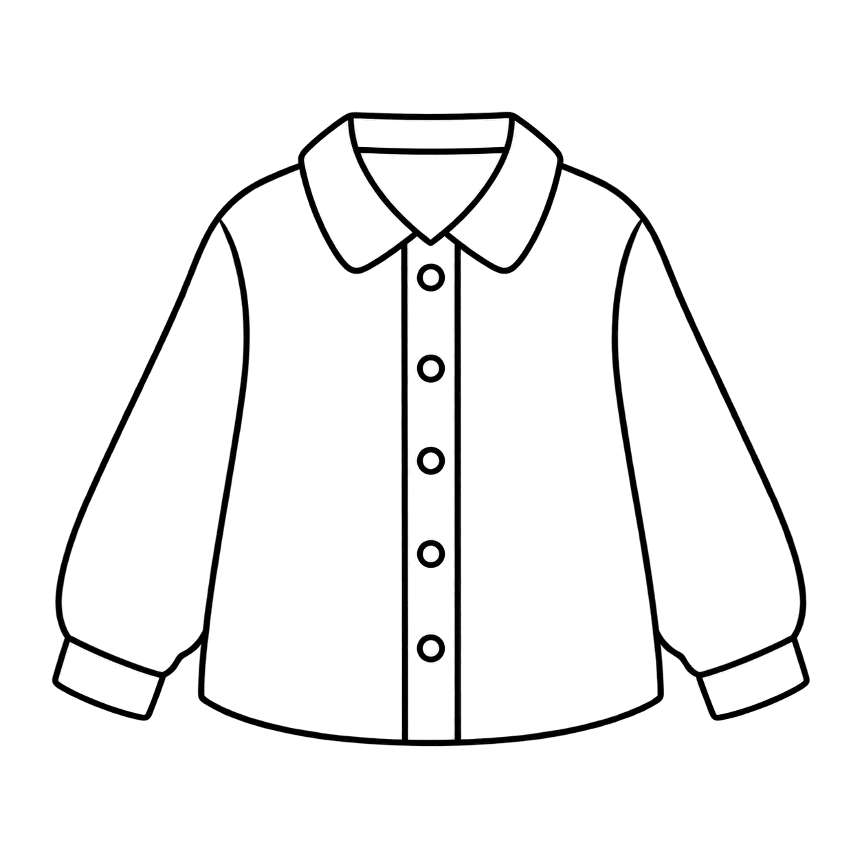 ブラウスのぬりえ用線画